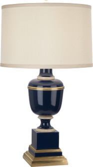 Annika One Light Accent Lamp in Midnight Blue Lacquered Paint/Natural Brass w/Ivory Crackle (165|2504X)