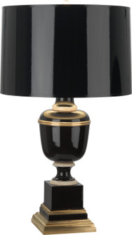 Annika One Light Table Lamp in Black Lacquered Paint w/Natural Brass and Ivory Crackle (165|2503)