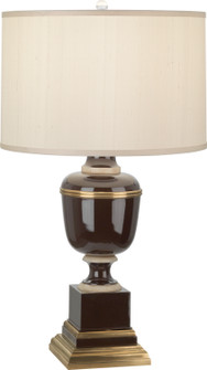 Annika One Light Table Lamp in Chocolate Lacquered Paint and Natural Brass w/Ivory Crackle (165|2502X)