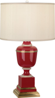 Annika One Light Table Lamp in Red Lacquered Paint w/Natural Brass and Ivory Crackle (165|2501X)