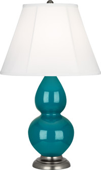 Small Double Gourd One Light Accent Lamp in Peacock Glazed Ceramic (165|1773)