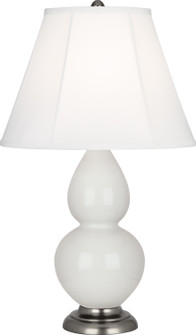 Small Double Gourd One Light Accent Lamp in Lily Glazed Ceramic w/Antique Silver (165|1690)