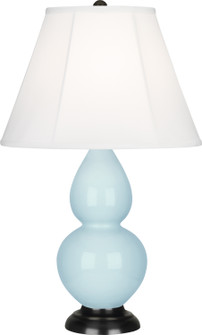 Small Double Gourd One Light Accent Lamp in Baby Blue Glazed Ceramic w/Deep Patina Bronze (165|1656)