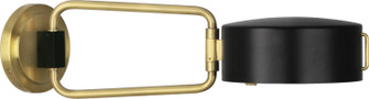 Simon One Light Wall Swinger in Satin Black w/Modern Brass (165|1597)