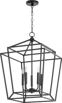 Monument Five Light Entry Pendant in Textured Black (19|8807-5-69)