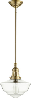 Schoolhouse Pendants One Light Pendant in Aged Brass (19|801-12-80)