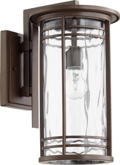 Larson One Light Outdoor Lantern in Oiled Bronze w/ Clear Hammered Glass (19|7916-9-186)