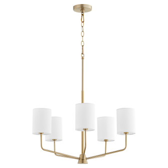 Harmony Five Light Chandelier in Aged Brass (19|657-5-80)