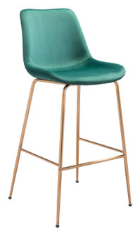 Tony Bar Chair in Green, Gold (339|101757)