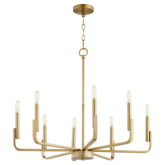 Tempo Eight Light Chandelier in Aged Brass (19|6210-8-80)