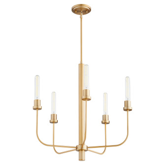 Sheridan Five Light Chandelier in Aged Brass (19|612-5-80)
