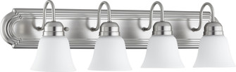 Campbell Four Light Vanity in Satin Nickel|Satin Opal (19|5094-4-65)