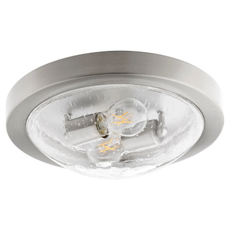 3502 Contempo Ceiling Mounts Two Light Ceiling Mount in Satin Nickel w/ Clear/Seeded (19|3502-13-65)