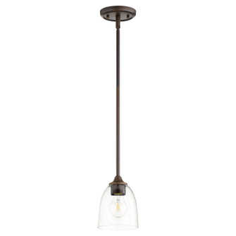 Jardin One Light Pendant in Oiled Bronze|Clear Seeded (19|3127-286)