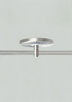 Monorail 4'' Round Power Feed Canopy Low-Profile Single-Feed in Satin Nickel (327|700MOP4C01S)