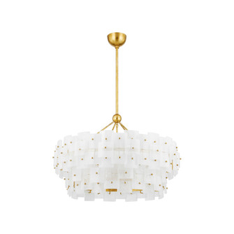 Jacik Eight Light Chandelier in Vintage Gold Leaf (67|F2136-VGL)