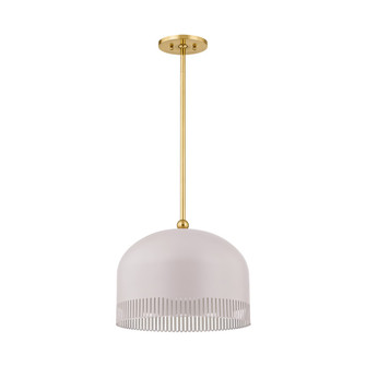 Liba One Light Pendant in Aged Brass/Soft Peignoir (428|H884701L-AGB/SPG)