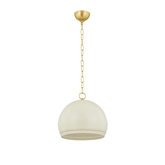 Etna One Light Pendant in Aged Brass/Soft Cream (428|H834701S-AGB/SCR)