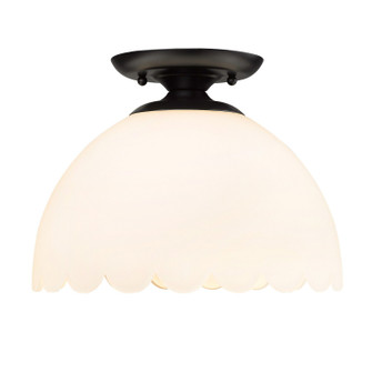 Dorinda One Light Semi-Flush Mount in Matte Black (62|6954-SF BLK-OP)