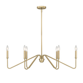 Kennedy Six Light Linear Pendant in Brushed Champagne Brass (62|3690-LP BCB)