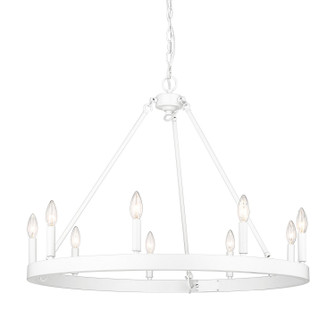 Alastair Nine Light Chandelier in Matte White (62|1017-9 WHT)