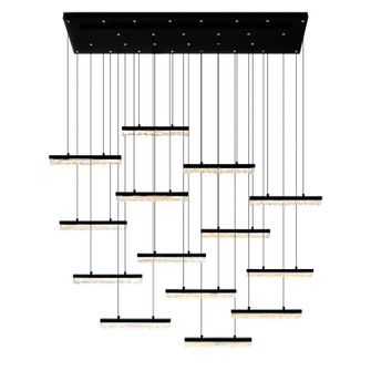Stagger LED Chandelier in Black (401|1588P60-14-101)