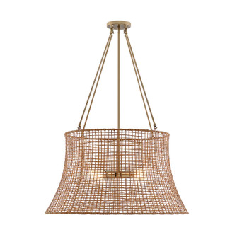 Longleaf Four Light Outdoor Chandelier in Burnished Brass (51|7-6192-4-171)