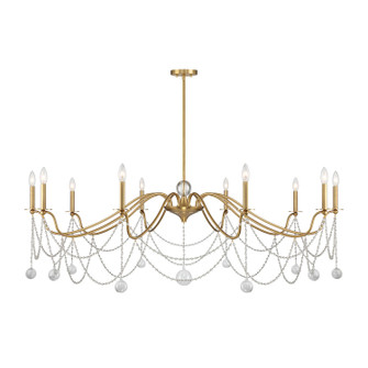 Mariposa Ten Light Chandelier in Warm Brass (51|1-7504-10-322)