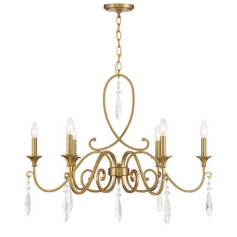 Fairchild Six Light Chandelier in Warm Brass (51|1-2700-6-322)