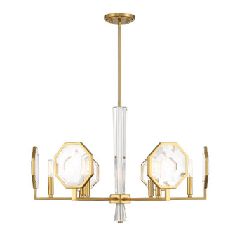 Leighton Six Light Chandelier in Warm Brass (51|1-2216-6-322)