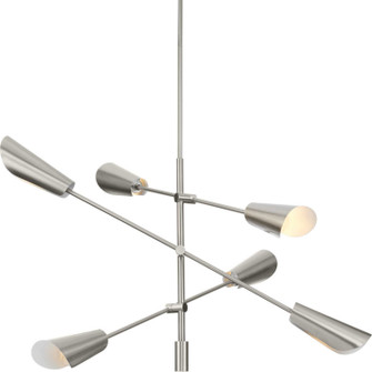 Cornett Six Light Chandelier in Brushed Nickel (54|P400380-009)