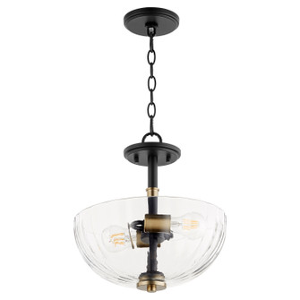 Monarch Two Light Dual Mount in Textured Black w/ Aged Brass (19|210-6980)