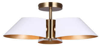 Daxton Three Light Semi-Flush Mount in Matte White (387|ISF1146A03WHG)