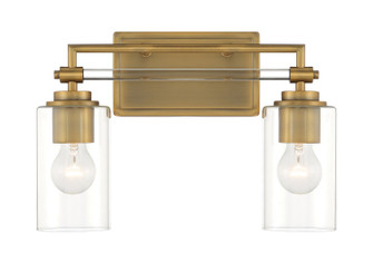 Binsly Two Light Bath Vanity in Aged Brass (7|2642-575)