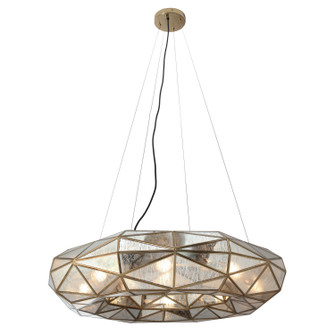 Geo-Gem Eight Light Chandelier in Artisan Brass (29|N1698-863)
