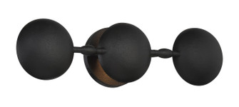 Undertas Three Light Wall Sconce in Textured Coal Black (42|P1315-076)