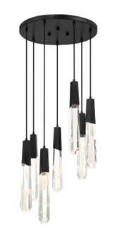 Drifting Droplets LED Pendant in Coal Black (42|P1287-66A-L)