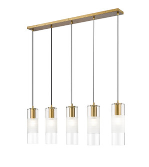 Alton Five Light Linear Chandelier in Modern Gold (224|824P-5L-MGLD)
