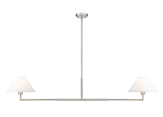 Leila Two Light Chandelier in Brushed Nickel (224|744-62L-BN)