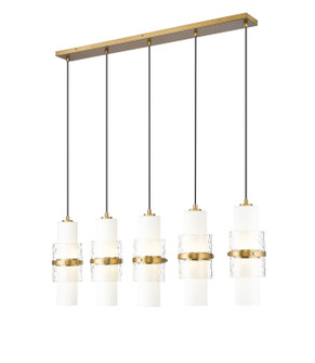 Cayden Five Light Linear Chandelier in Modern Gold (224|1946P-5L-MGLD)