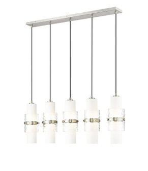 Cayden Five Light Linear Chandelier in Brushed Nickel (224|1946P-5L-BN)