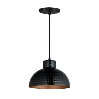 Rockport One Light Pendant in Black / Antique Copper (16|35142BKACP)