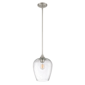 Towne One Light Mini Pendant in Brushed Nickel (10|TWE1510BN)