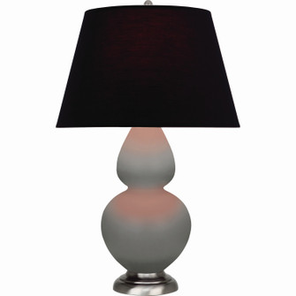 Double Gourd One Light Table Lamp in Matte Smokey Taupe Glazed Ceramic w/Antique Silvered (165|MST59K)