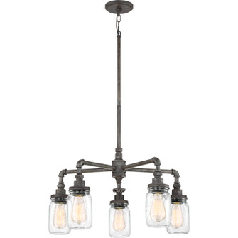Squire Five Light Chandelier in Rustic Black (10|SQR5005RK)