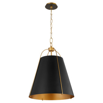Ellen Three Light Pendant in Matte Black|Aged Brass (19|861-3-5980)