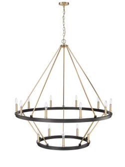 Carruth 15 Light Chandelier in Matte Black/Modern Gold (59|95015-MB/MG)