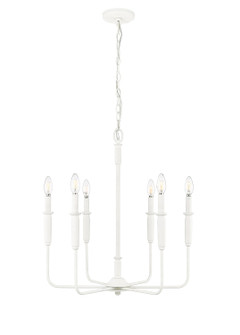 Savanne Six Light Chandelier in Textured White (59|29306-TWH)