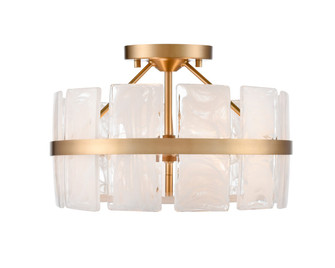 Luna Three Light Semi Flush Mount in Brass (214|DVP5211BR-MS)