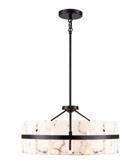 Luna Alabaster Three Light Pendant in Ebony (214|DVP5206EB-GFA)